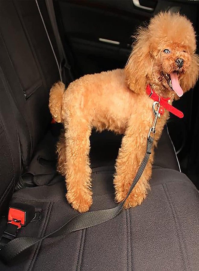 MIXEN 2 Packs Adjustable Length Pet Dog Cat car seat Belt Pet seat Belt Pet Accessories for Dogs Cats and Pets (Black) - Image 2